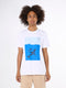 KnowledgeCotton Apparel - Regular whale front print t-shirt - GOTS/Vegan - Bright White
